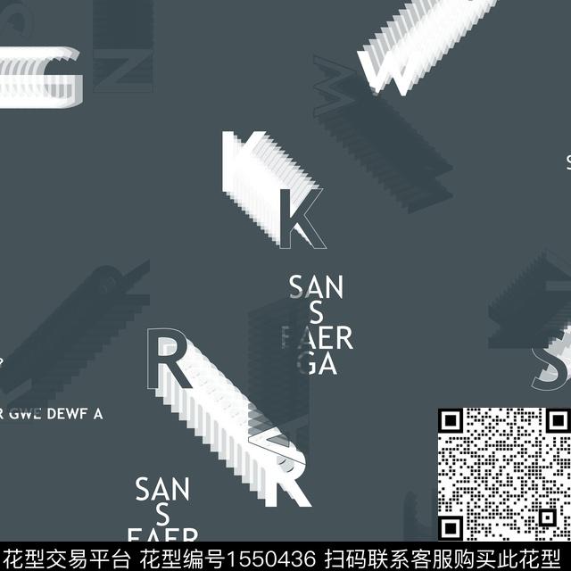 字母几何男装传统印花华亿平台下载（图片编号: 1550436） - 瓦栏（Walan）