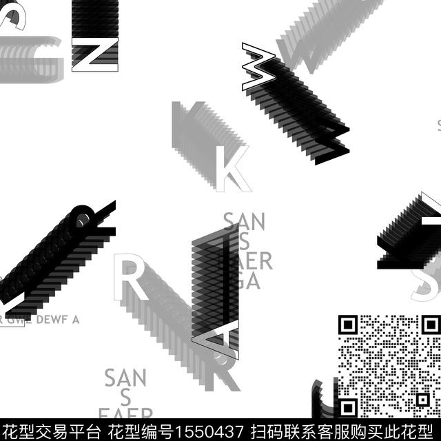 字母休闲男装传统印花华亿平台下载（图片编号: 1550437） - 瓦栏（Walan）