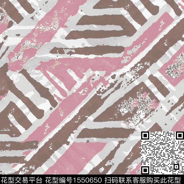 抽象几何肌理传统印花华亿平台下载（图片编号: 1550650） - 瓦栏（Walan）