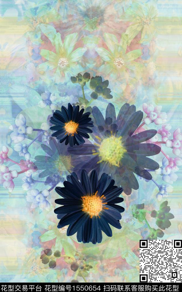 民族风条纹抽象数码印花华亿平台下载（图片编号: 1550654） - 瓦栏（Walan）