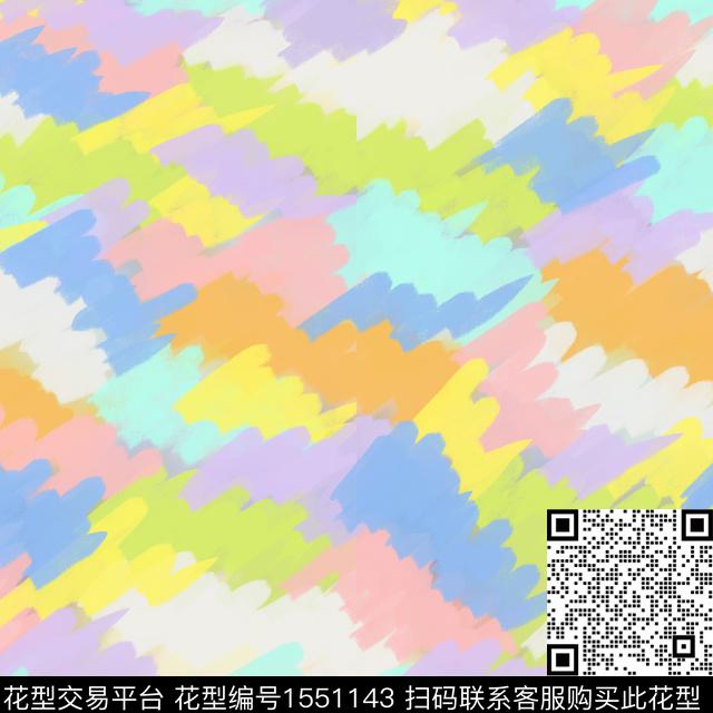 炫彩条纹抽象数码印花华亿平台下载（图片编号: 1551143） - 瓦栏（Walan）