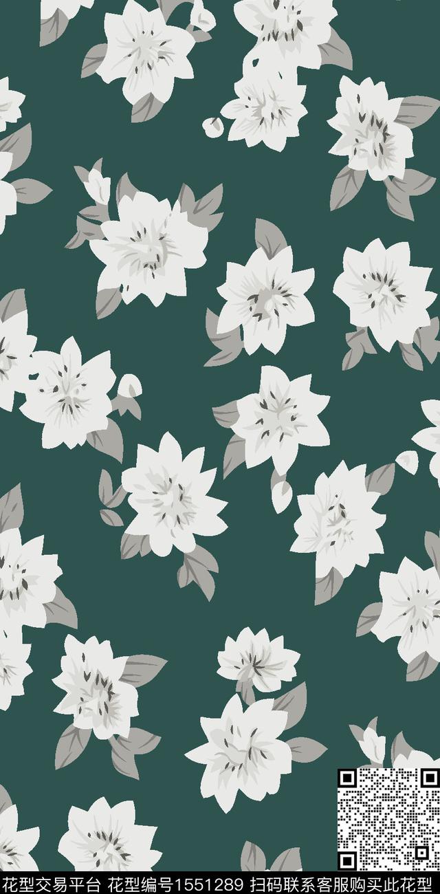 花卉小碎花女装传统印花华亿平台下载（图片编号: 1551289） - 瓦栏（Walan）