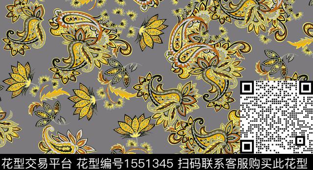 佩斯利民族风女装传统印花华亿平台下载（图片编号: 1551345） - 瓦栏（Walan）