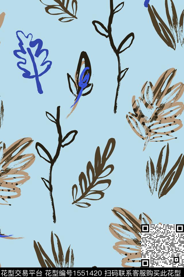 卡通大牌风水墨风数码印花华亿平台下载（图片编号: 1551420） - 瓦栏（Walan）