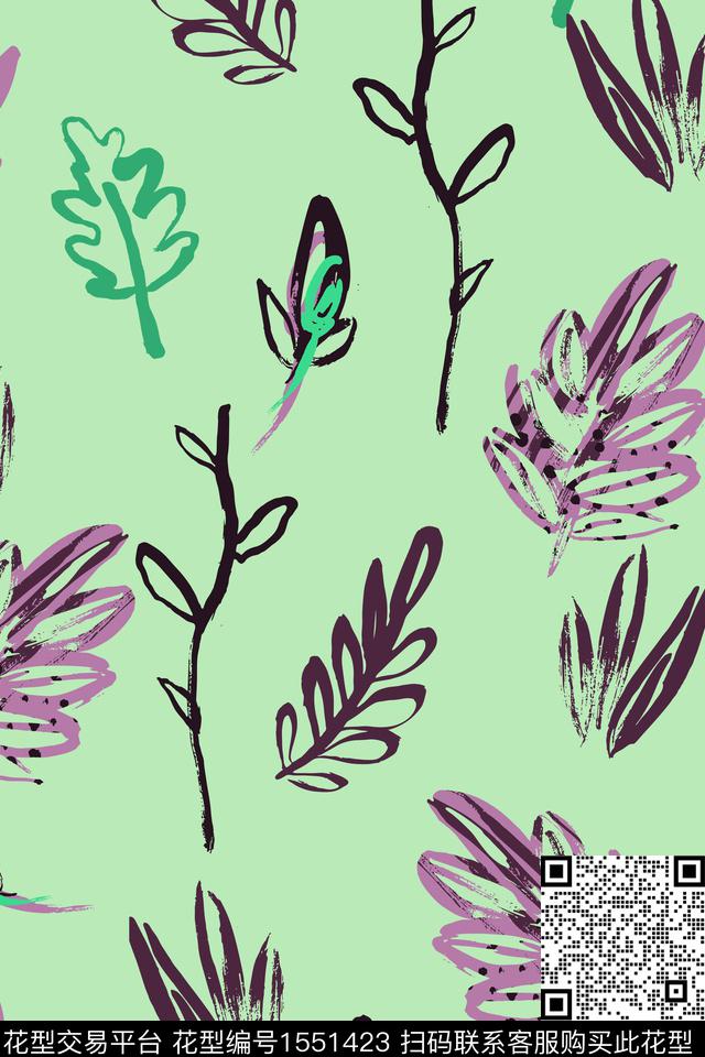 卡通大牌风水墨风数码印花华亿平台下载（图片编号: 1551423） - 瓦栏（Walan）