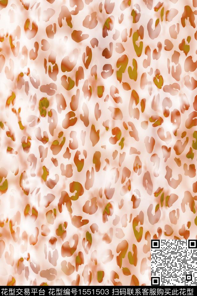 动物纹豹纹渐变数码印花华亿平台下载（图片编号: 1551503） - 瓦栏（Walan）