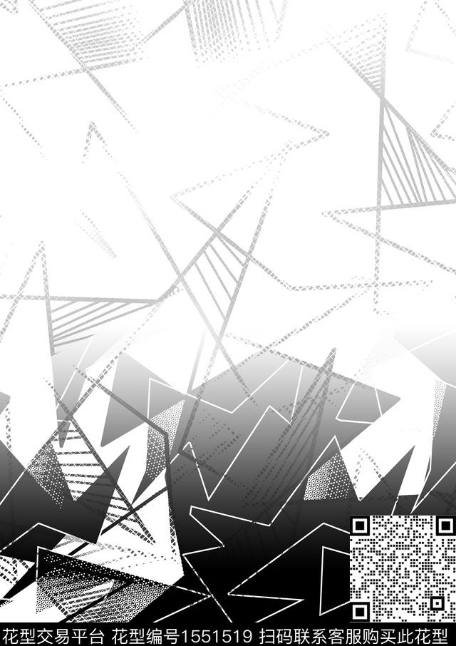 定位花几何男装数码印花华亿平台下载（图片编号: 1551519） - 瓦栏（Walan）