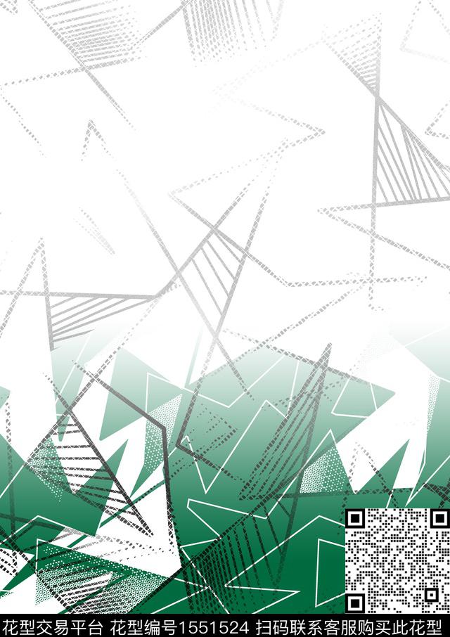 定位花几何男装数码印花华亿平台下载（图片编号: 1551524） - 瓦栏（Walan）