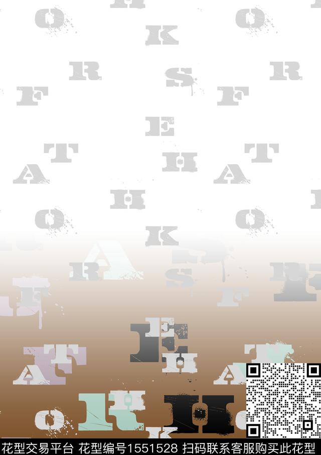 定位花字母几何数码印花华亿平台下载（图片编号: 1551528） - 瓦栏（Walan）
