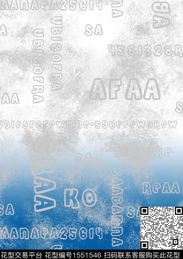 定位花字母几何数码印花华亿平台下载（图片编号: 1551546） - 瓦栏（Walan）