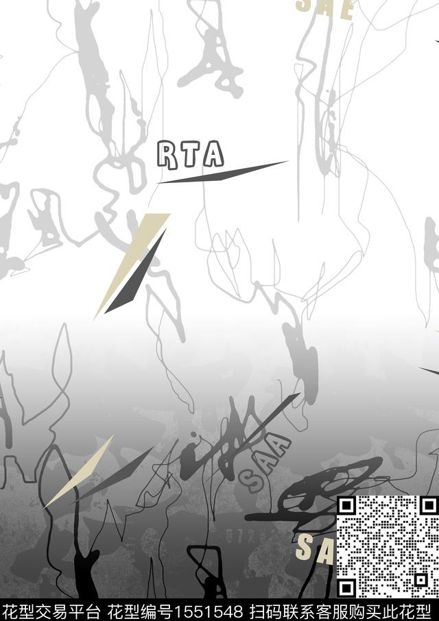 定位花几何男装数码印花华亿平台下载（图片编号: 1551548） - 瓦栏（Walan）