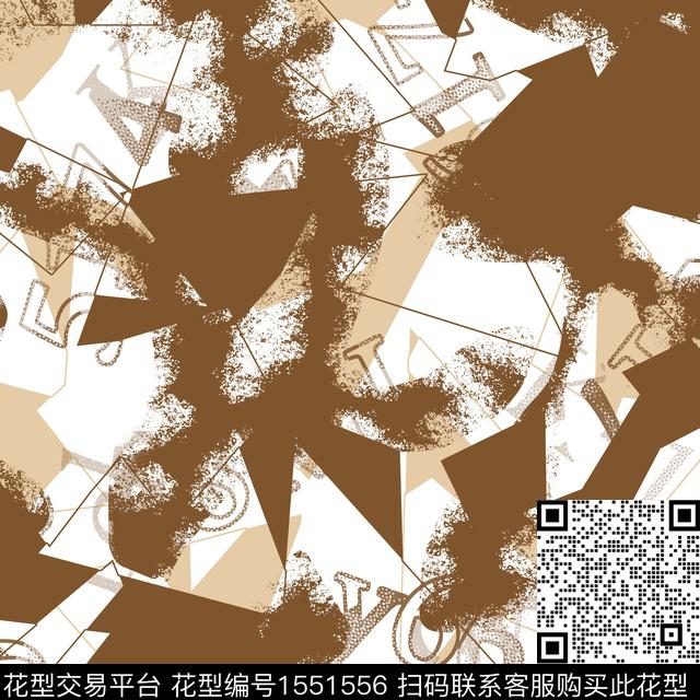 字母几何男装数码印花华亿平台下载（图片编号: 1551556） - 瓦栏（Walan）