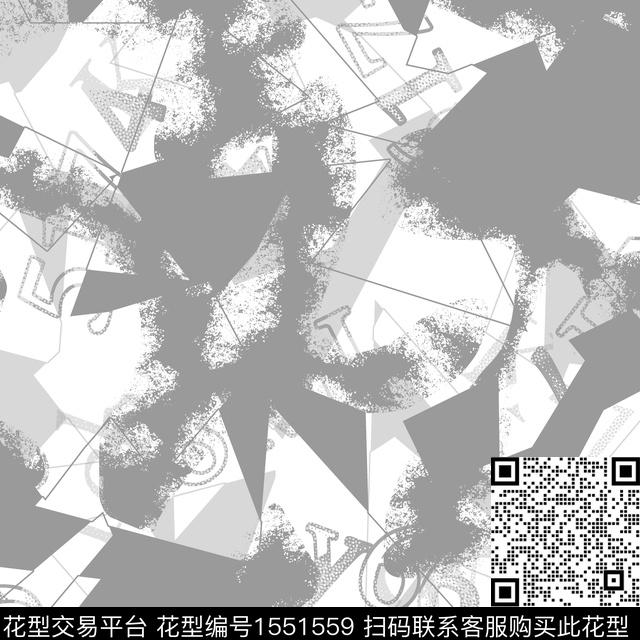 字母几何男装数码印花华亿平台下载（图片编号: 1551559） - 瓦栏（Walan）