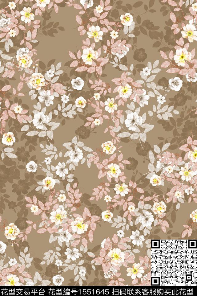 花卉碎花影花数码印花华亿平台下载（图片编号: 1551645） - 瓦栏（Walan）