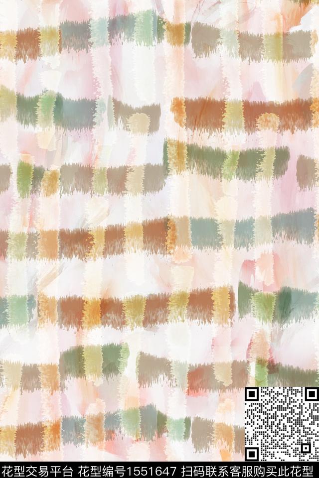 条纹格子抽象数码印花华亿平台下载（图片编号: 1551647） - 瓦栏（Walan）