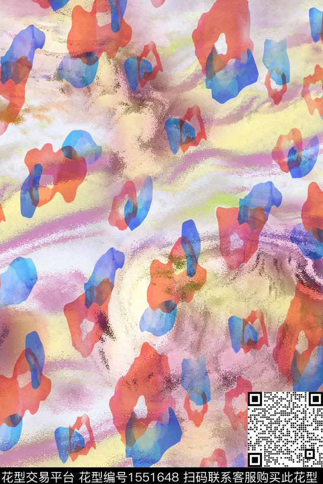 抽象肌理数码印花华亿平台下载（图片编号: 1551648） - 瓦栏（Walan）