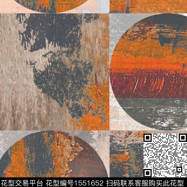 几何肌理抽象数码印花华亿平台下载（图片编号: 1551652） - 瓦栏（Walan）