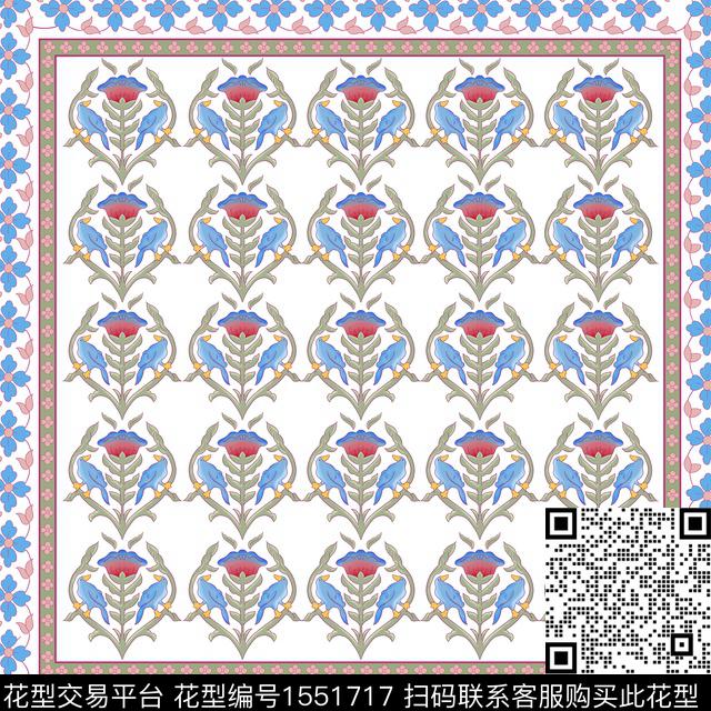 年轻女性花卉鸟数码印花华亿平台下载（图片编号: 1551717） - 瓦栏（Walan）