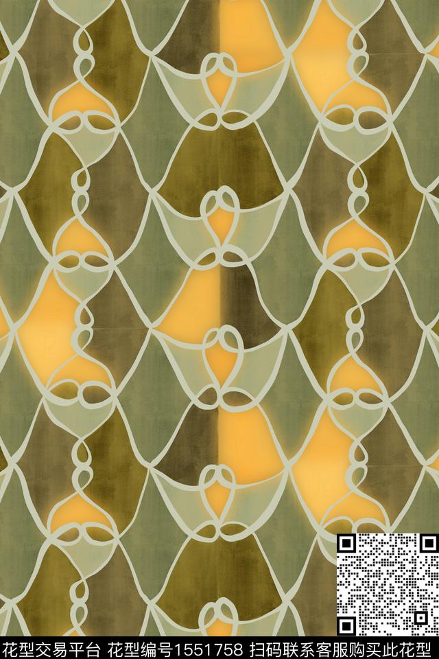 线条民族风肌理数码印花华亿平台下载（图片编号: 1551758） - 瓦栏（Walan）