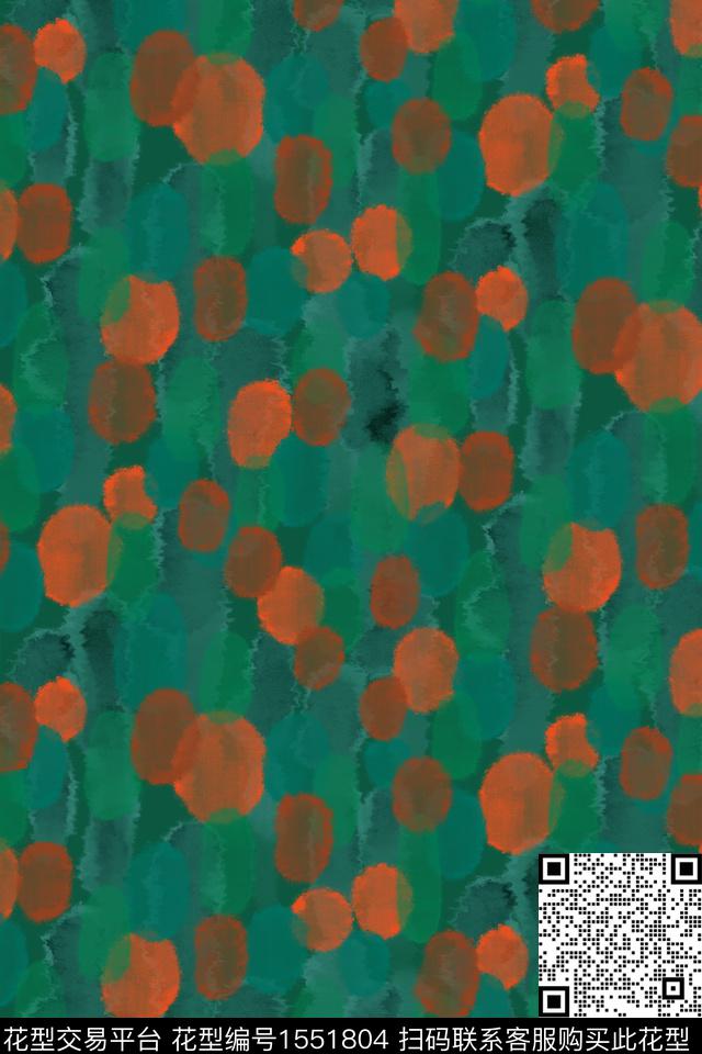 点彩水彩波点数码印花华亿平台下载（图片编号: 1551804） - 瓦栏（Walan）