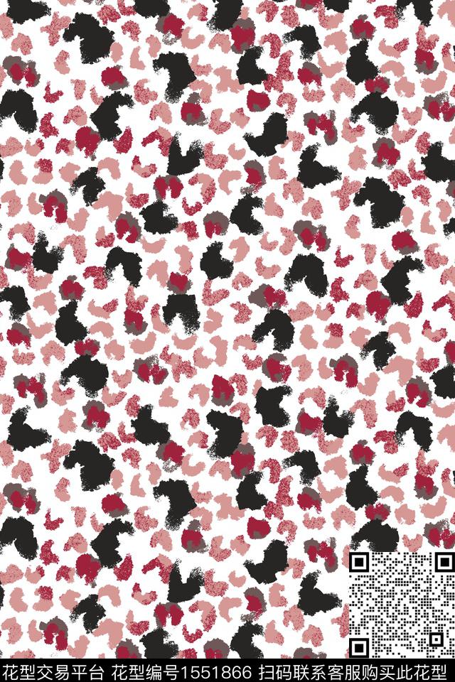 豹纹动物纹笔触数码印花华亿平台下载（图片编号: 1551866） - 瓦栏（Walan）