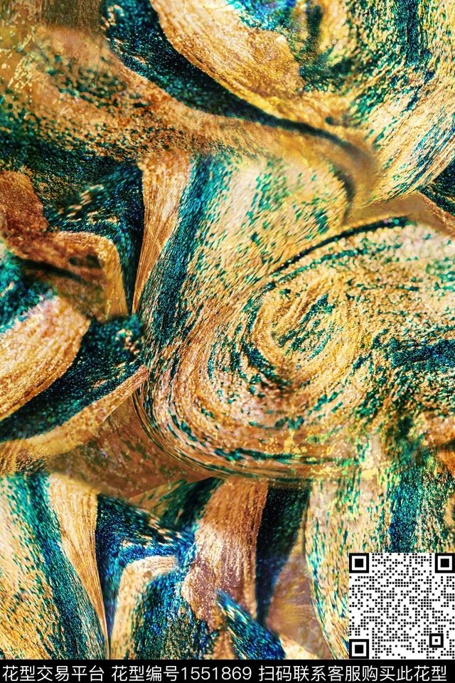 抽象肌理拼接数码印花华亿平台下载（图片编号: 1551869） - 瓦栏（Walan）