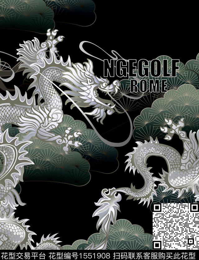 龙字母定位数码印花华亿平台下载（图片编号: 1551908） - 瓦栏（Walan）