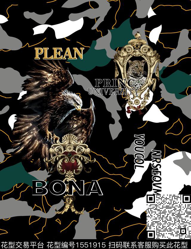 字母定位动物数码印花华亿平台下载（图片编号: 1551915） - 瓦栏（Walan）