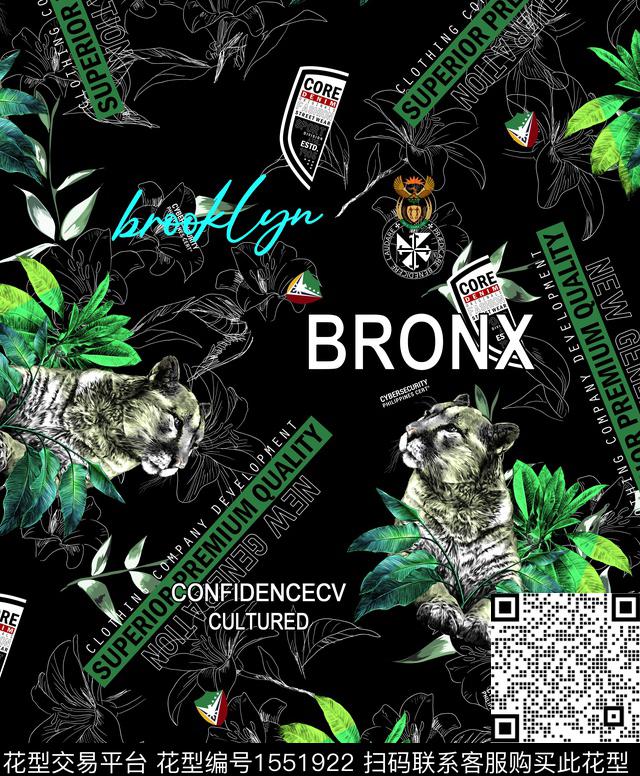 狮子字母男装数码印花华亿平台下载（图片编号: 1551922） - 瓦栏（Walan）