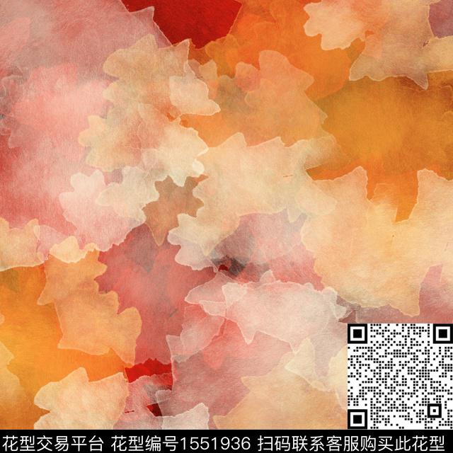 肌理抽象水彩数码印花华亿平台下载（图片编号: 1551936） - 瓦栏（Walan）