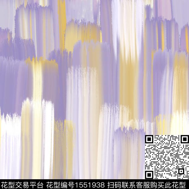 抽象笔触水彩数码印花华亿平台下载（图片编号: 1551938） - 瓦栏（Walan）