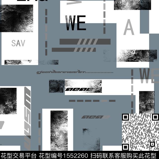 几何抽象男装男装数码印花华亿平台下载（图片编号: 1552260） - 瓦栏（Walan）