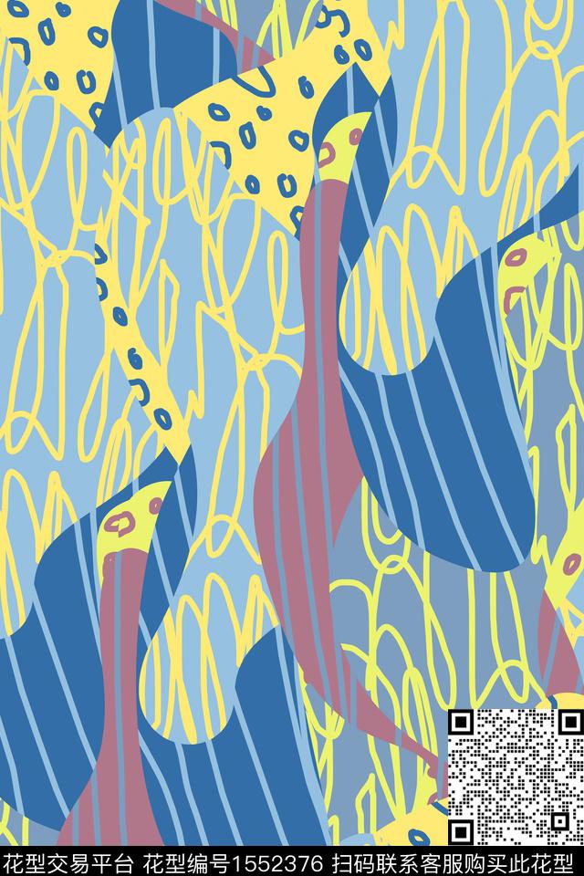 线条色块抽象男装传统印花华亿平台下载（图片编号: 1552376） - 瓦栏（Walan）