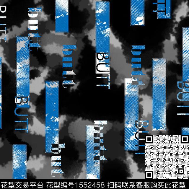 字母几何抽象男装数码印花华亿平台下载（图片编号: 1552458） - 瓦栏（Walan）