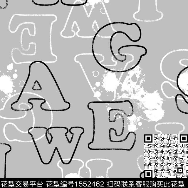 字母几何男装数码印花华亿平台下载（图片编号: 1552462） - 瓦栏（Walan）