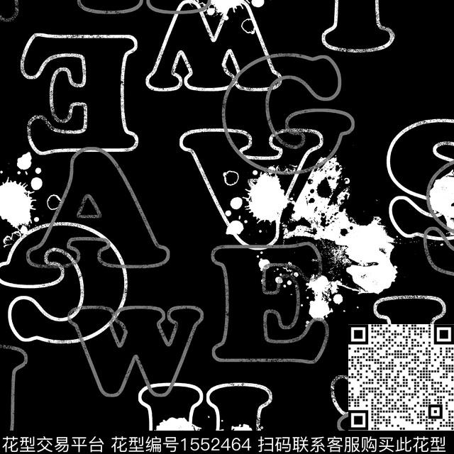 字母几何男装数码印花华亿平台下载（图片编号: 1552464） - 瓦栏（Walan）