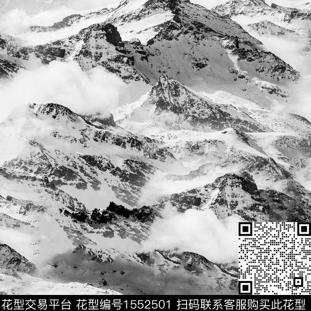 抽象男装男装山数码印花华亿平台下载（图片编号: 1552501） - 瓦栏（Walan）