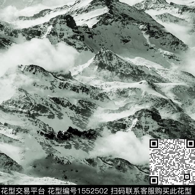 抽象男装男装山数码印花华亿平台下载（图片编号: 1552502） - 瓦栏（Walan）