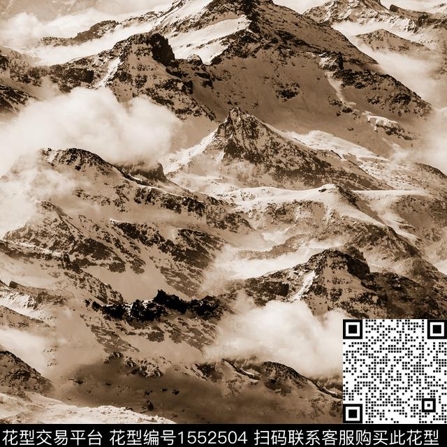 抽象男装男装山数码印花华亿平台下载（图片编号: 1552504） - 瓦栏（Walan）