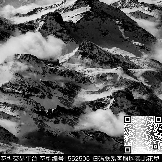 抽象男装男装山数码印花华亿平台下载（图片编号: 1552505） - 瓦栏（Walan）