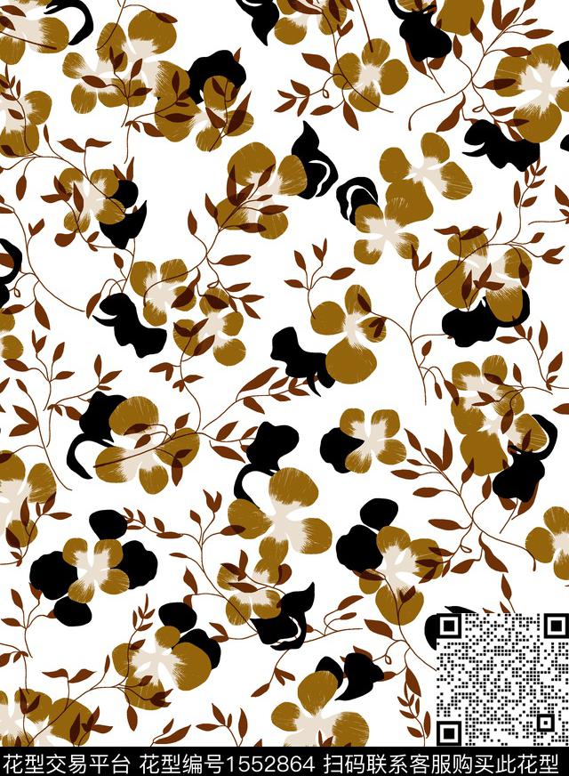 小碎花平面花卉花卉数码印花华亿平台下载（图片编号: 1552864） - 瓦栏（Walan）