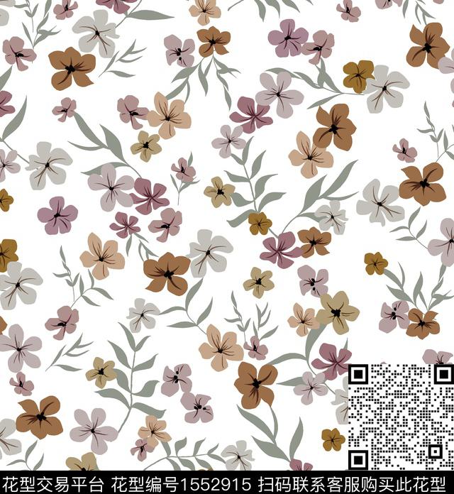 女装花卉连衣裙数码印花华亿平台下载（图片编号: 1552915） - 瓦栏（Walan）