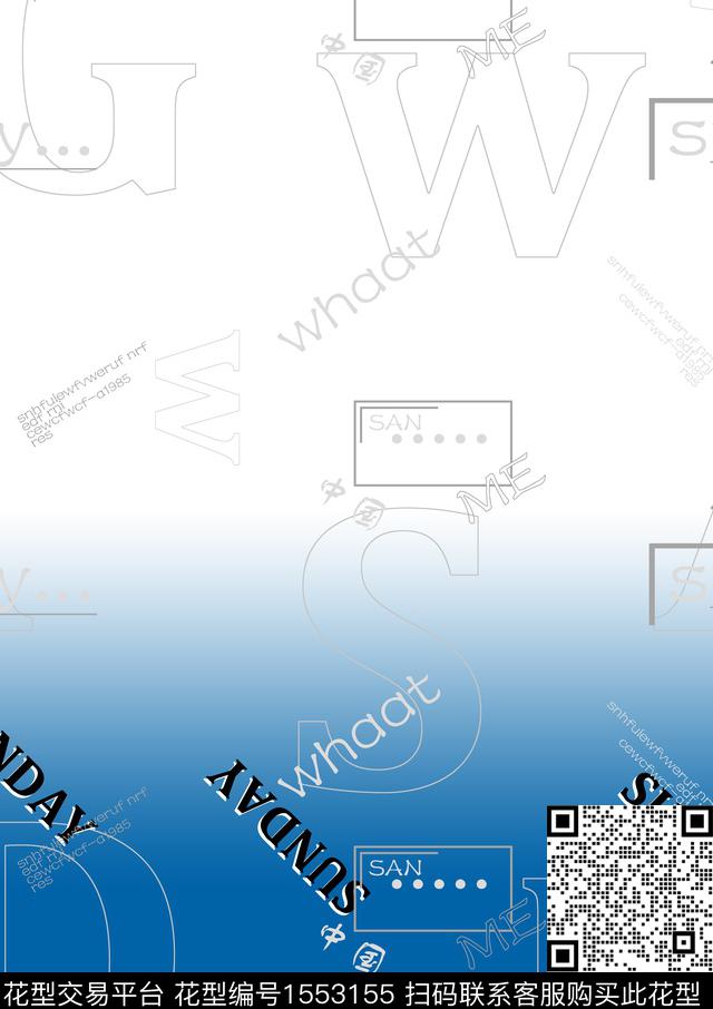 定位花字母几何数码印花华亿平台下载（图片编号: 1553155） - 瓦栏（Walan）