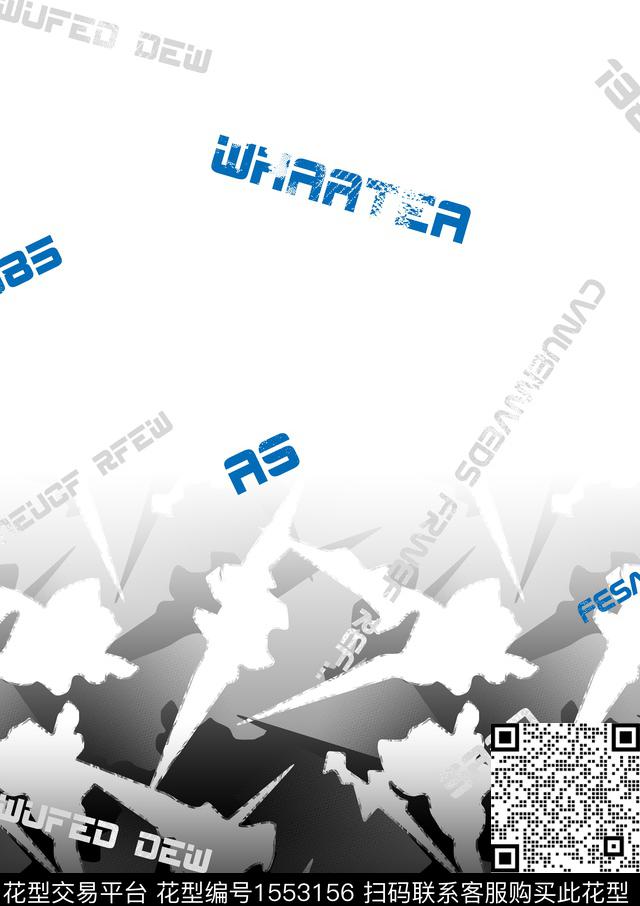 定位字母渐变数码印花华亿平台下载（图片编号: 1553156） - 瓦栏（Walan）