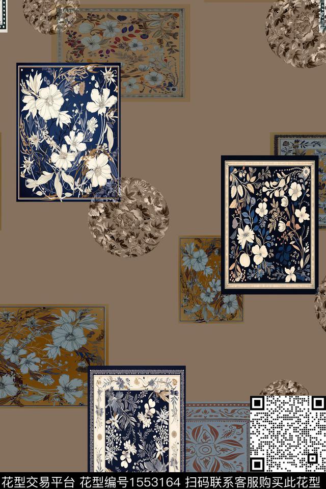 真丝中老年连衣裙数码印花华亿平台下载（图片编号: 1553164） - 瓦栏（Walan）