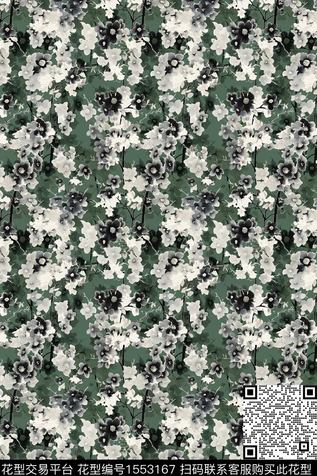 花卉小碎花影花数码印花华亿平台下载（图片编号: 1553167） - 瓦栏（Walan）