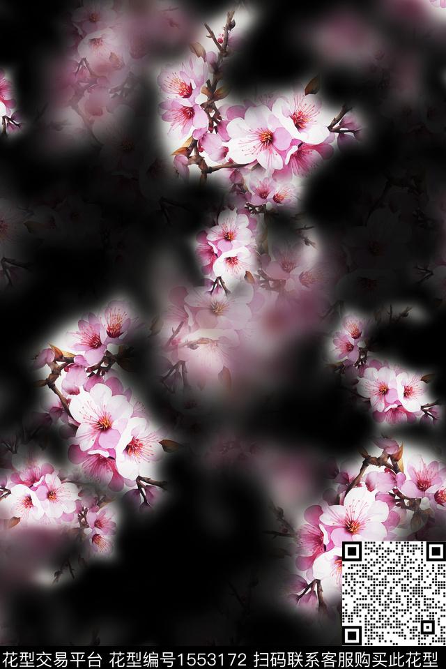 中国风真丝中老年数码印花华亿平台下载（图片编号: 1553172） - 瓦栏（Walan）