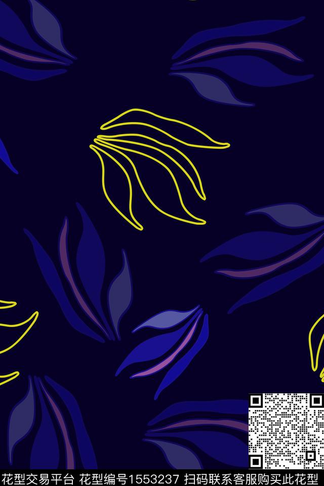 线条民族风绿植树叶传统印花华亿平台下载（图片编号: 1553237） - 瓦栏（Walan）