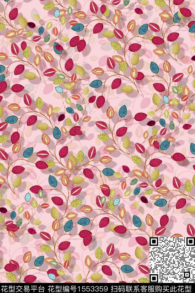 时尚花卉小碎花数码印花华亿平台下载（图片编号: 1553359） - 瓦栏（Walan）