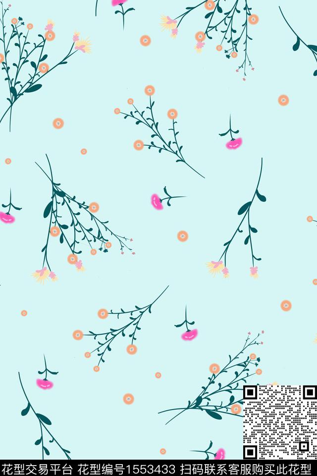 定位花女装花卉数码印花华亿平台下载（图片编号: 1553433） - 瓦栏（Walan）